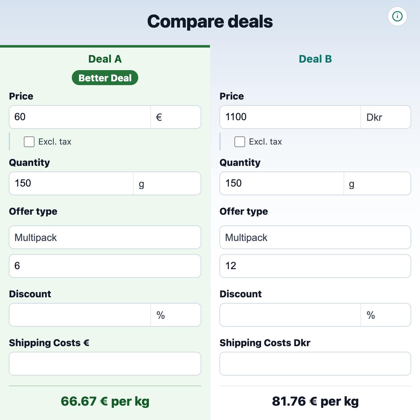Without shipping
